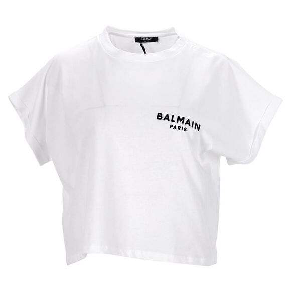 Balmain Crop Top in White